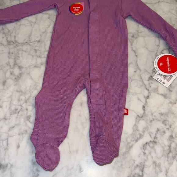 NWT Magnetic Me Purple Waffle Footie - Picture 6 of 6